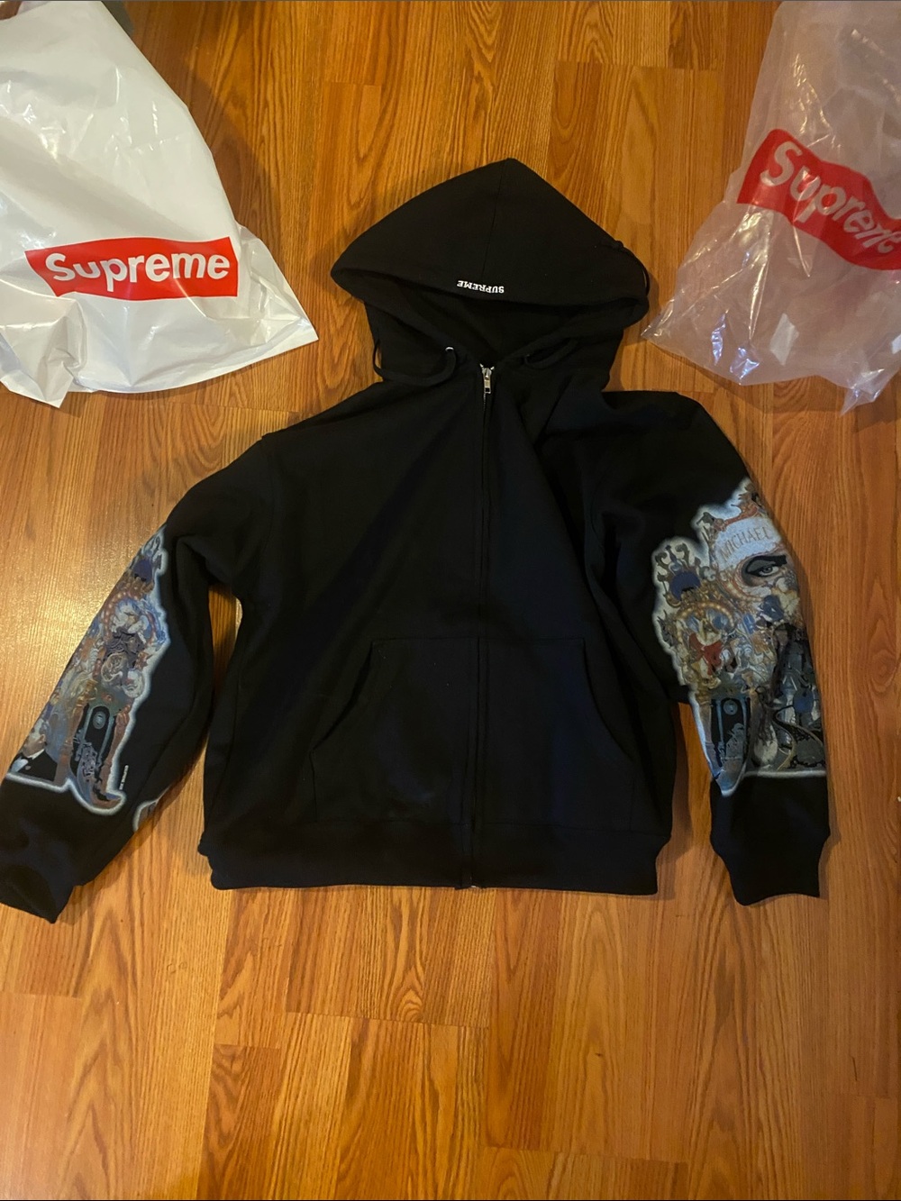 Supreme Michael Jackson Dangerous Zip Up hooded SweatShirt